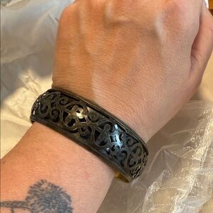 Plunder Intricate Black and Silver Bracelet